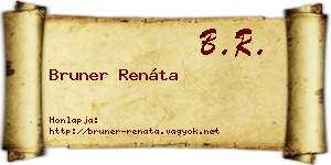 Bruner Renáta névjegykártya